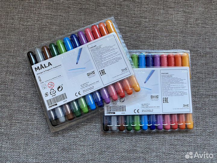 Набор фломастеров IKEA mala. 12 шт