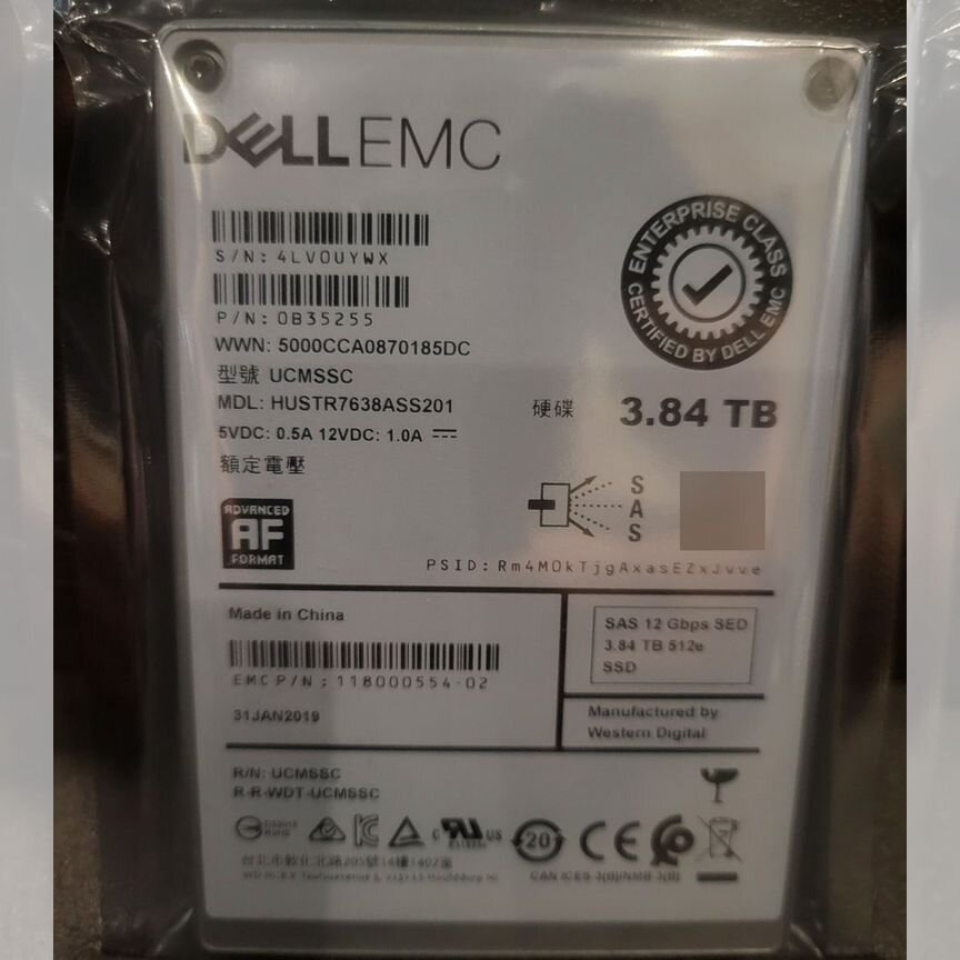 [HUSTR7638ASS201] Hgst Dell 3.84tb Hustr7638ass201