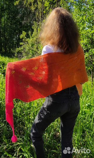 Шарф вязаный ручная работа