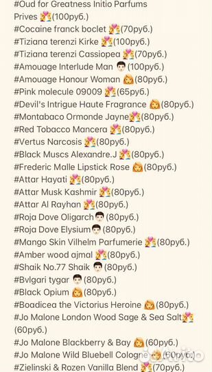 Парфюм/Духи Бар (все бренды здесь)