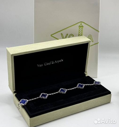 Van cleef arpels браслет 5 мотивов питерсит синий