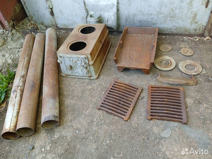 Старинная чугунная печка буржуйка СССР новая