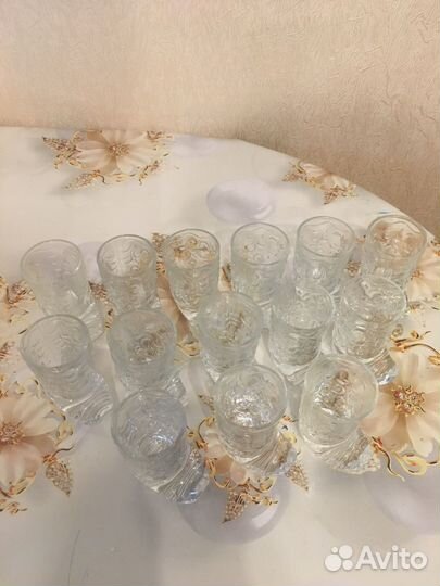 Стопки Сапожок СССР хрусталь