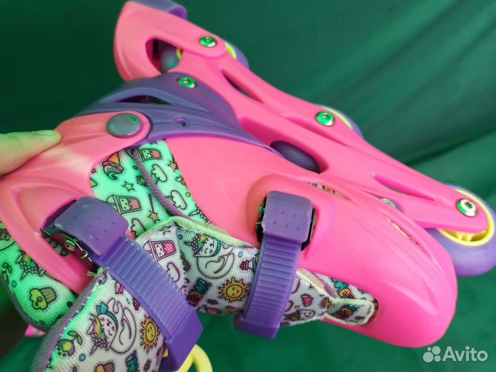 Детские ролики для девочек. Размер 31-34