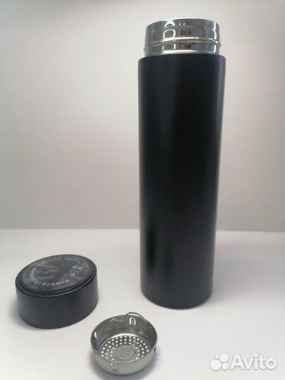 Термос с датчиком температуры черный