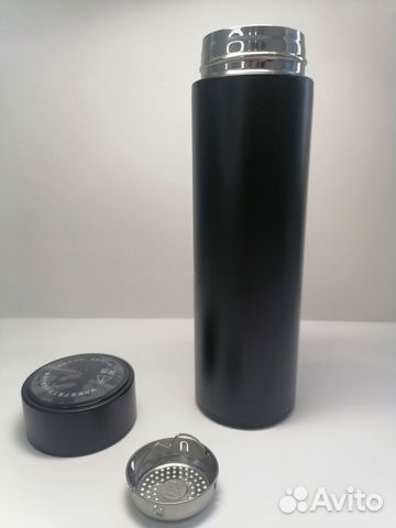 Термос с датчиком температуры черный