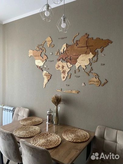 Карта мира с подсветкой