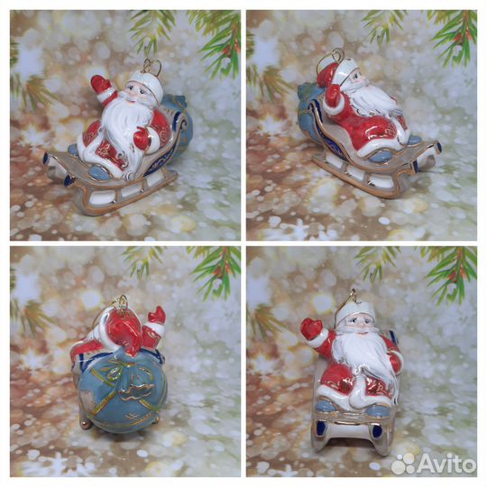 Елочные игрушки фарфор