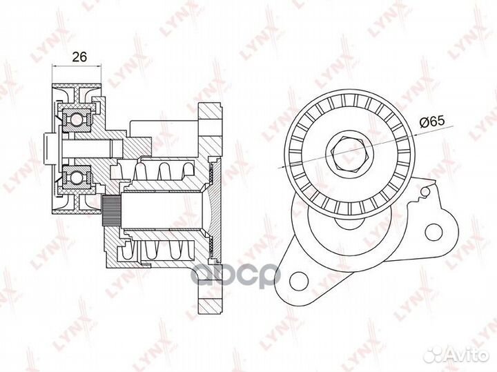 Натяжитель ремня PT3022 lynxauto
