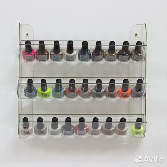 Полка для гель лаков на стену наклонная 308х280х97