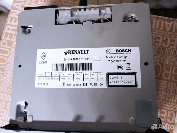 Автомагнитола renault 281152936R