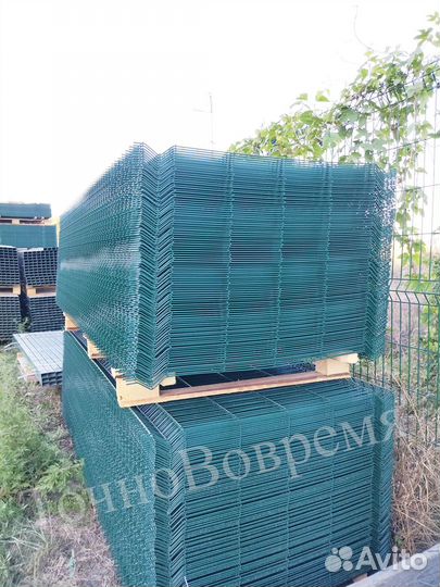 Забор 3D сетка, 3д панель, столбы