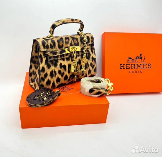 Сумка hermes леопард