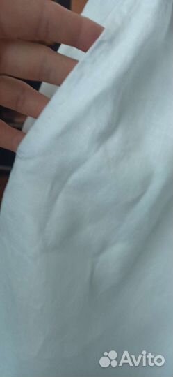 Брюки кюлоты женские льняные белые