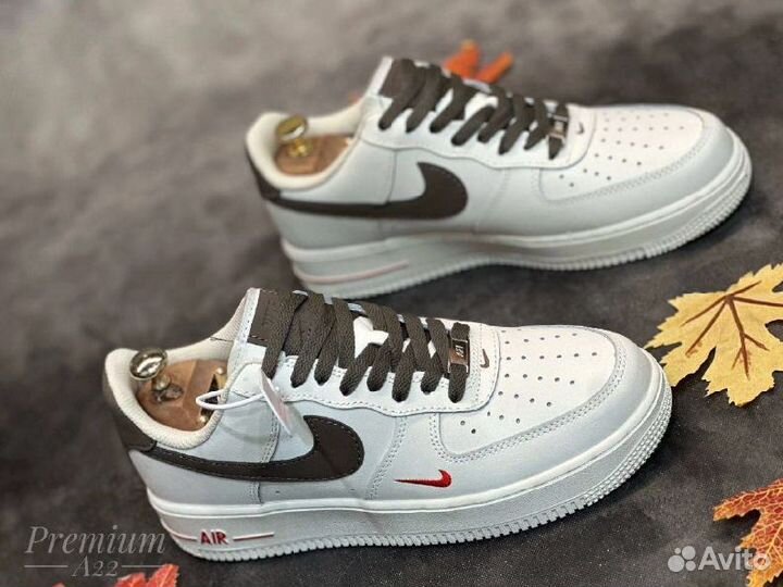 Nike air force 1 белые с темн.серым разм. 38