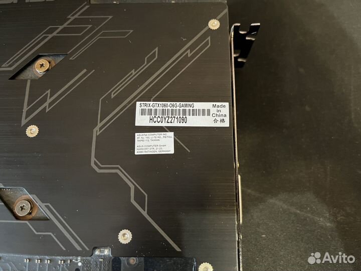 Видеокарта asus strix gtx 1060 6gb