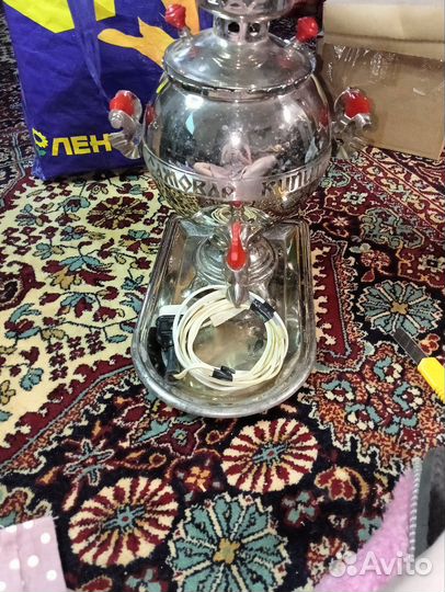 Самовар электрический с подносом Петушок СССР