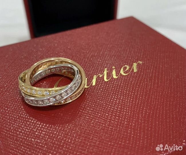 Золотое кольцо Cartier 8.2 гр 1.6 ct