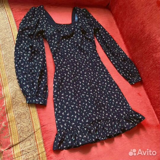 Платье Lichi черное в цветочек XS