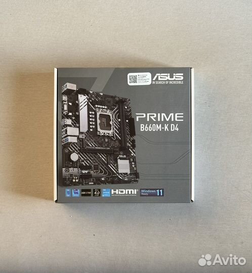 Материнская плата asus Prime B660M-K d4 Новая