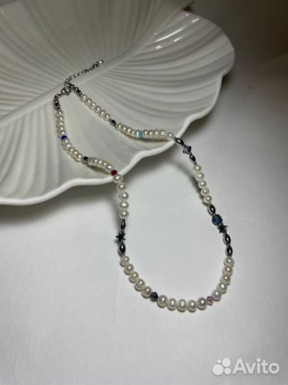 Чокер натуральный жемчуг