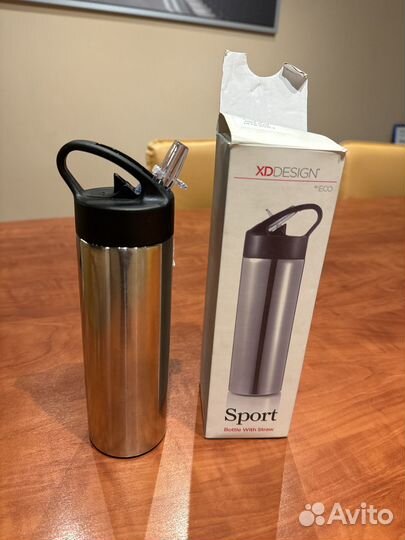 Бутылка для воды с трубочкой, спорт