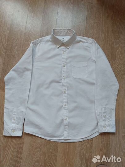Uniqlo белая рубашка рост 145-155