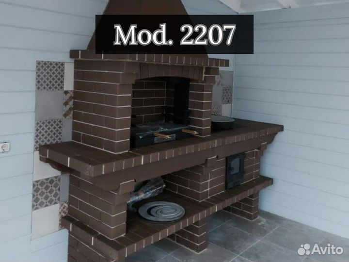 Модульная печь из кирпича Барбекю