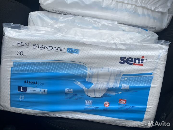 Подгузники для взрослых seni размер L(3) 100-150