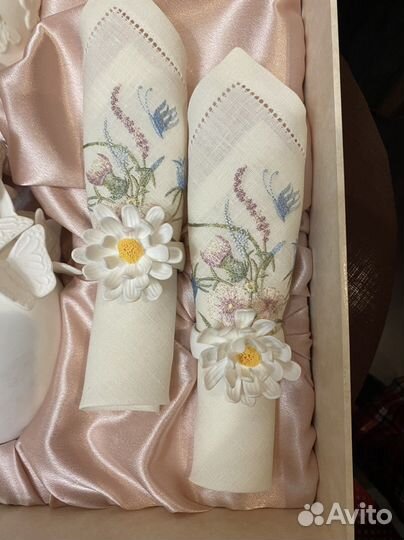 Керамический набор ручной работы ваза салфетницы