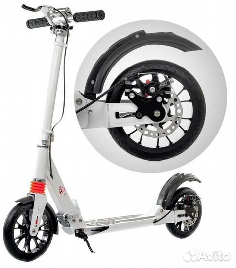 Самокат Scooter Urban disc белый