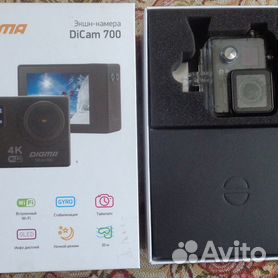 Видеокамера экшн Digma DiCam 700 Black (4K, Wi-Fi)