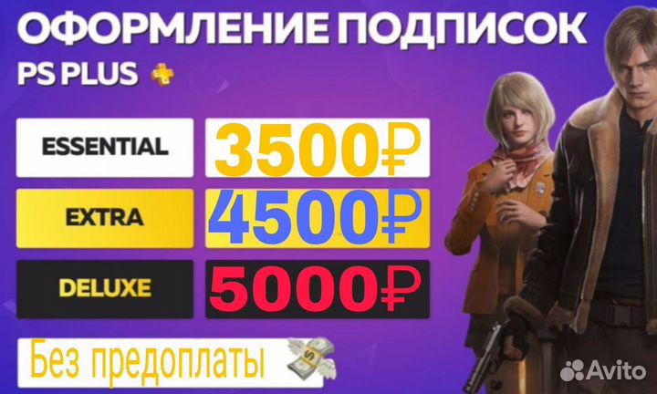Подпска Ps Plus Deluxe+EA Play