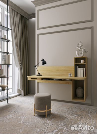 Подвесной стол из шпона дуб оак CBN - Fly