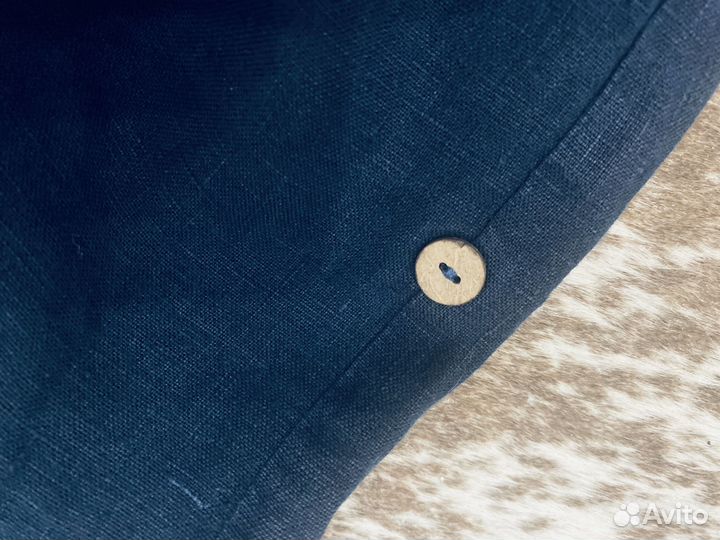 Льняное синее платье Kayros