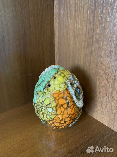 Яйцо «Кот» декоративное из глины, ручная работа