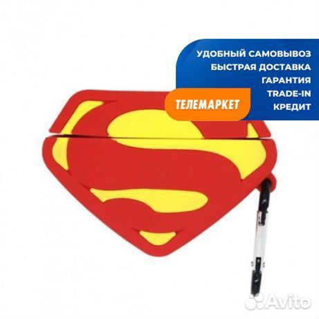 Силиконовый чехол для Apple AirPods Pro (Супермэн)