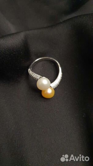 Серебряное кольцо с жемчугом