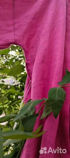 Платье льняное кимоно лён