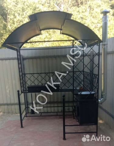 Мангал с крышей
