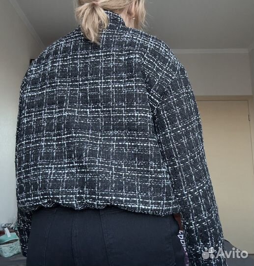 Твидовый бомбер