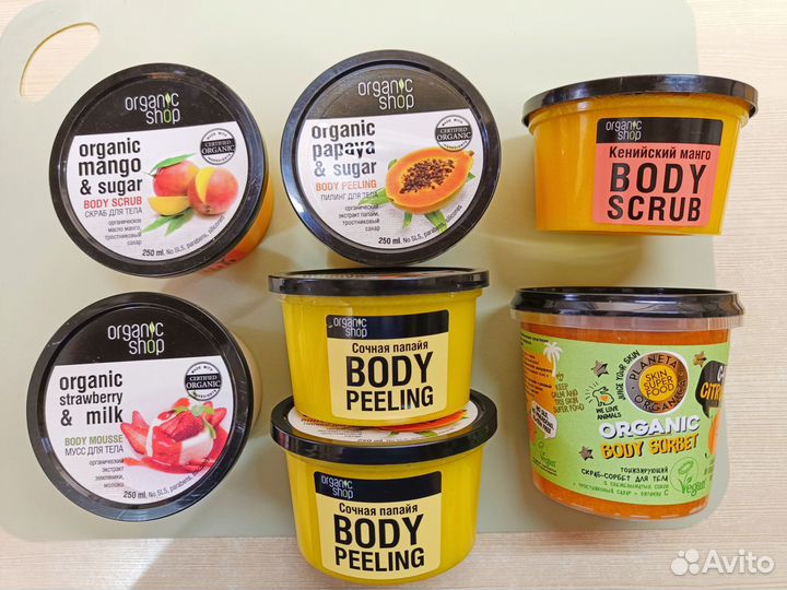 Остатки новые скраб для тела organic shop, planeta