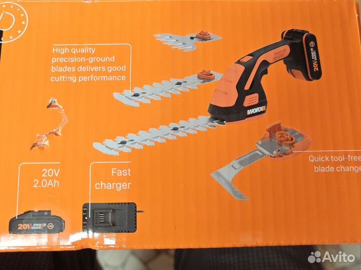 Кусторез аккумуляторный worx