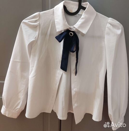 Блузка белая для девочки 122