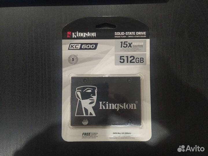 SSD диск Kingston KC600 2.5 SATA 512Gb