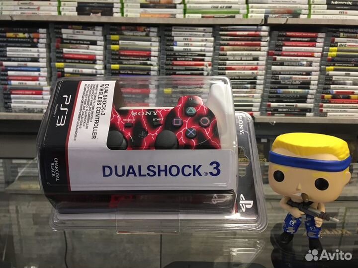 Dualshock 3 Красные молнии New + Наушники