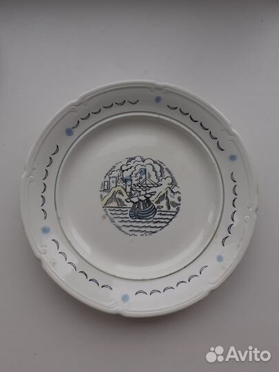 Тарелка СССР корабль с парусами зик, редкая