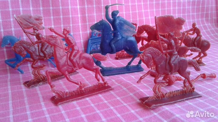 Игрушки СССР Красноармейцы, пластик