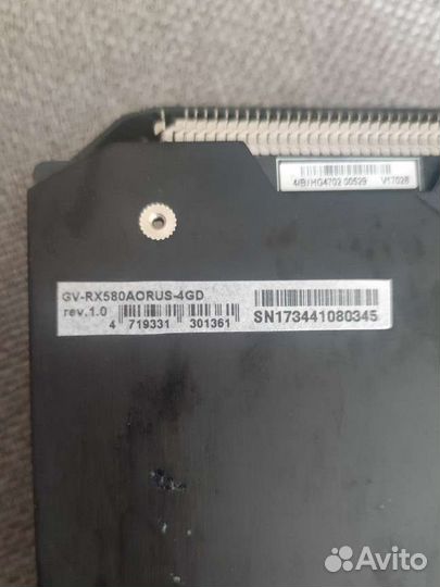 Видеокарта aorus RX580 8GB
