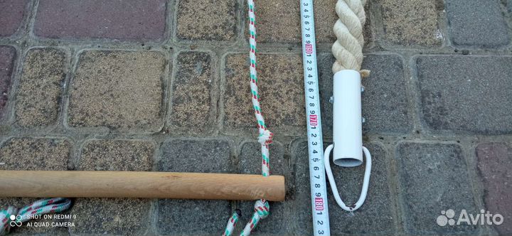 Детские качели, кольца, канат, верёвочная лестница